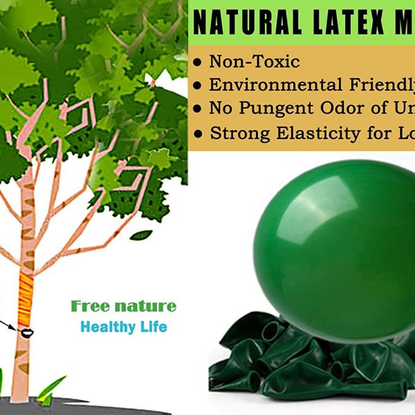 BALLOONS – Latex 12inch – 10 Pack – FOREST GREEN Balloons
