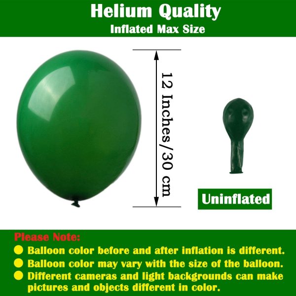 BALLOONS - Latex 12inch - 10 Pack - FOREST GREEN Balloons