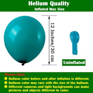 BALLOONS - Latex 12inch - 10 Pack - TURQUOISE