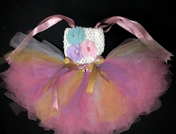 CUSTOM MADE Toddler Tutu Dress - Baby Soft Pastel Pink Sparkle Tutu Dress SIZE: 1yr