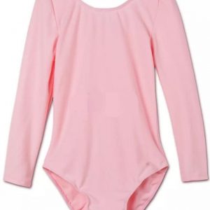 LEOTARD - Girls Long Sleeve PINK Leotard  SIZE: 8