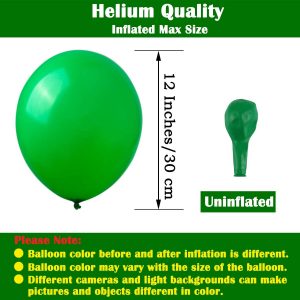 BALLOONS - Latex 12inch -  10 Pack -  KELLY GREEN Balloons