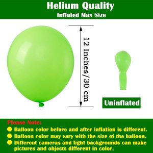 BALLOONS - Latex 12inch - 10 Pack - LIME GREEN Balloons