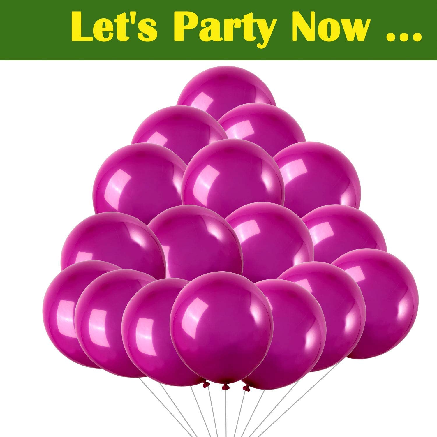 BALLOONS - Latex 12inch - 50 Pack - FUCHSIA