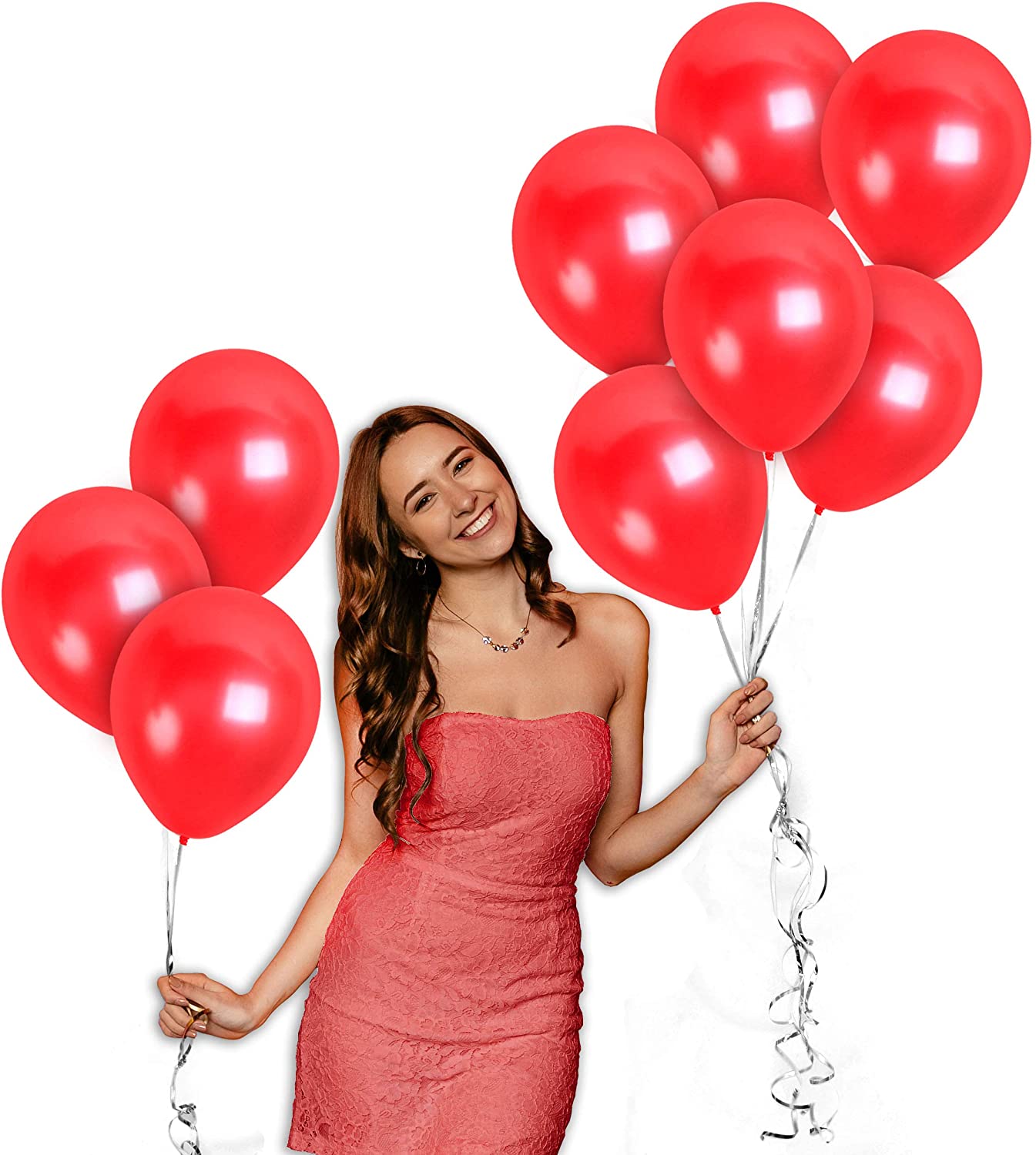 BALLOONS - Latex 12inch -10 Pack - RED Balloons