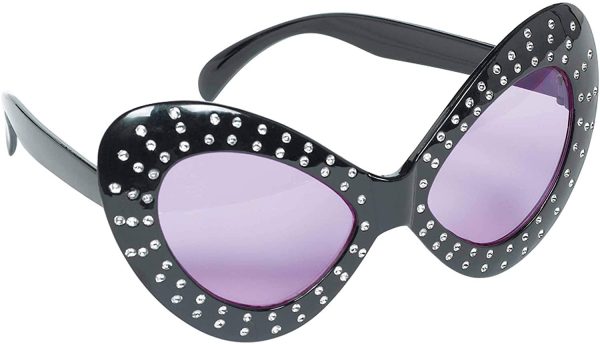 BLACK Chic Fun Shades Rhinestone Diva Sunglasses