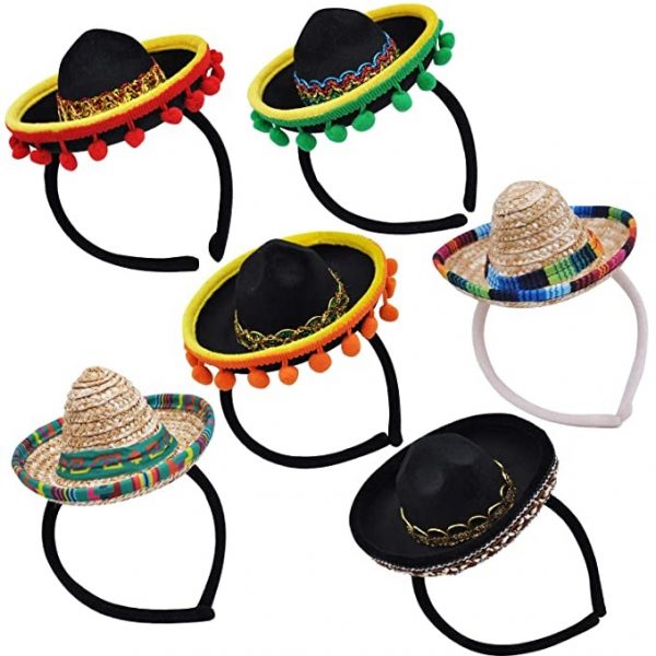 Cinco De Mayo Fiesta Fabric Sombrero Headbands