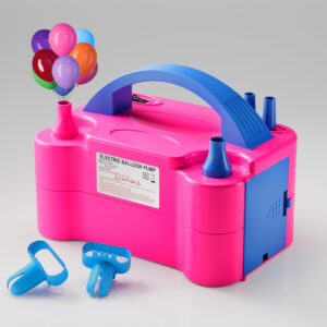 Electric Air Balloon Pump, Portable Dual Nozzle Electric Balloon Inflator