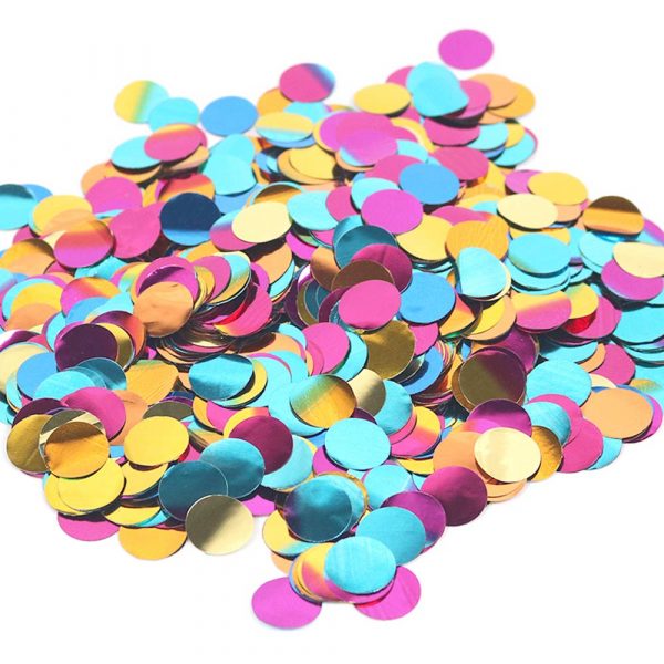 CONFETTI - Metallic Confetti HALF INCH 20g Round - Mixed Colors