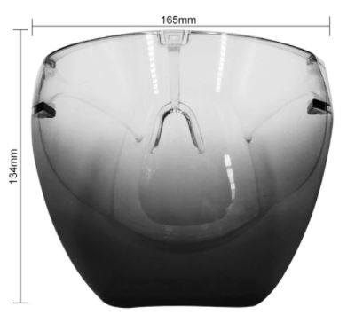 Protective Transparent Face Shield GRADIENT BLACK