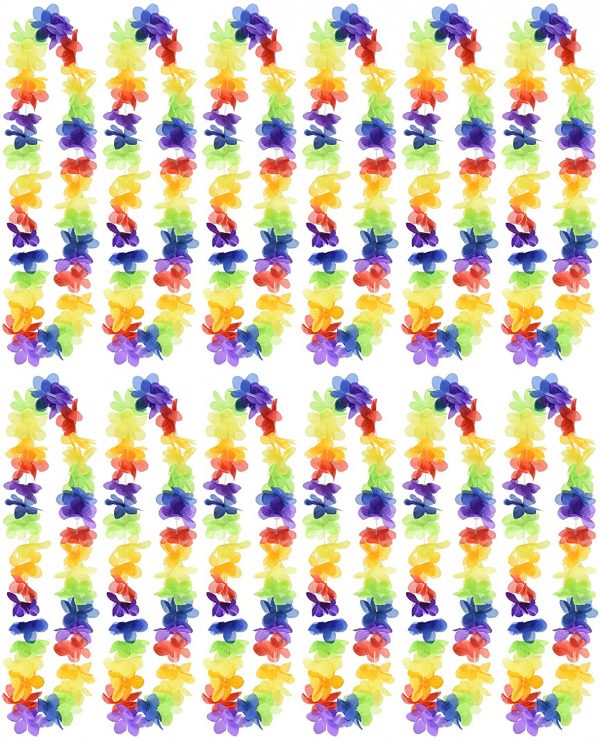Hawaiian Floral Leis -36" Rainbow Flower Lei