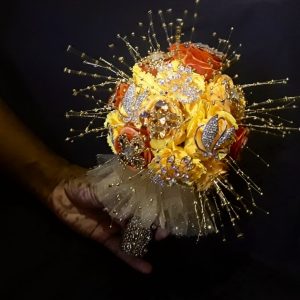 CUSTOM MADE - Sunburst Bridal Brooch Bouquet