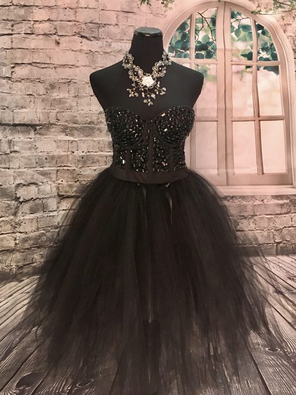 ADULT TUTU – CUSTOM MADE Adult Knee Length BLACK Tutu - Image 2