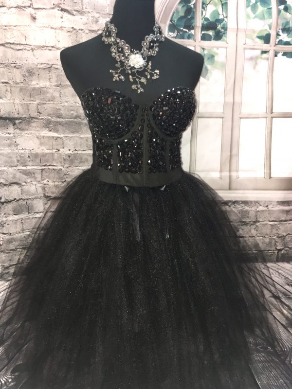 ADULT TUTU – CUSTOM MADE Adult Knee Length BLACK Tutu - Image 3