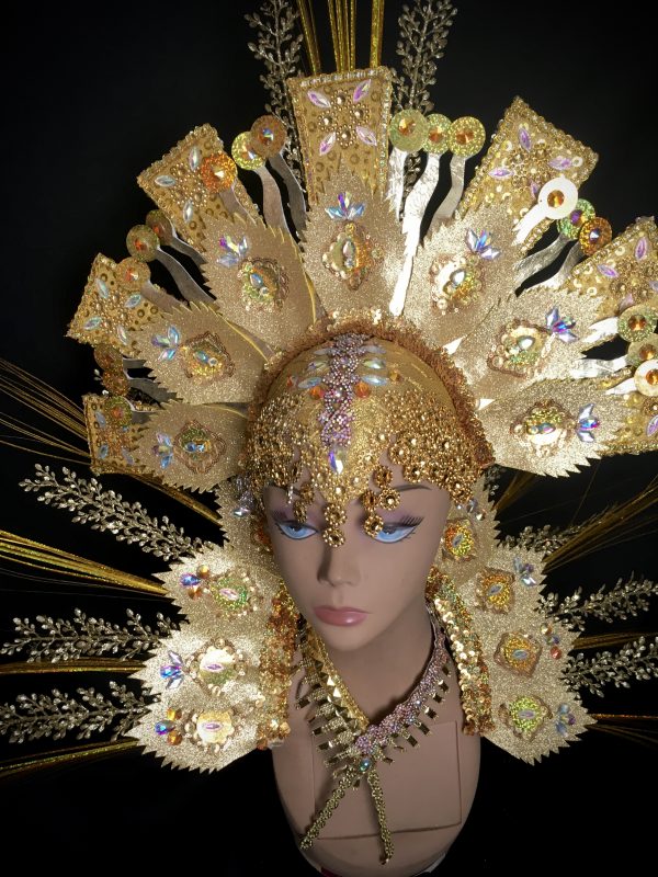 Midas Touch Carnival Rhinestone Headpiece - Image 3