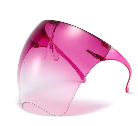 Protective Transparent Face Shield GRADIENT FUCHSIA PINK