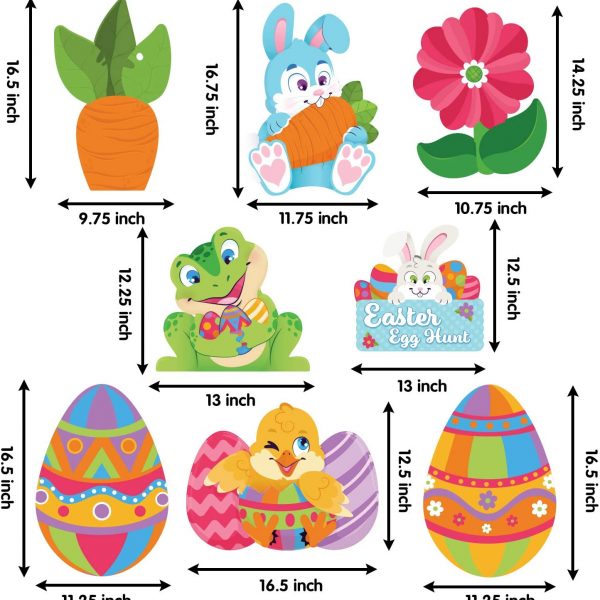 Easter Decoration – 8 Pieces Easter Yard Signs Decorations