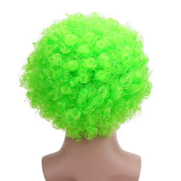 GREEN Fluffy Afro Synthetic Clown Wig