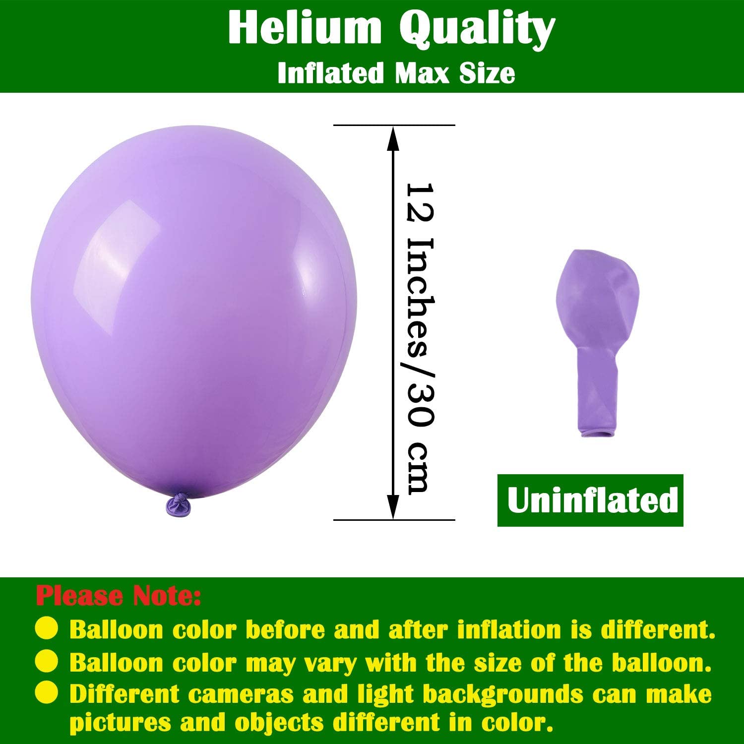 BALLOONS - Latex 12inch - 10 Pack - LILAC