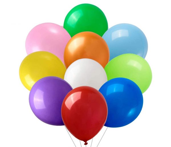 BALLOONS - Latex 12inch - 10 Pack - Assorted Colorful Balloons