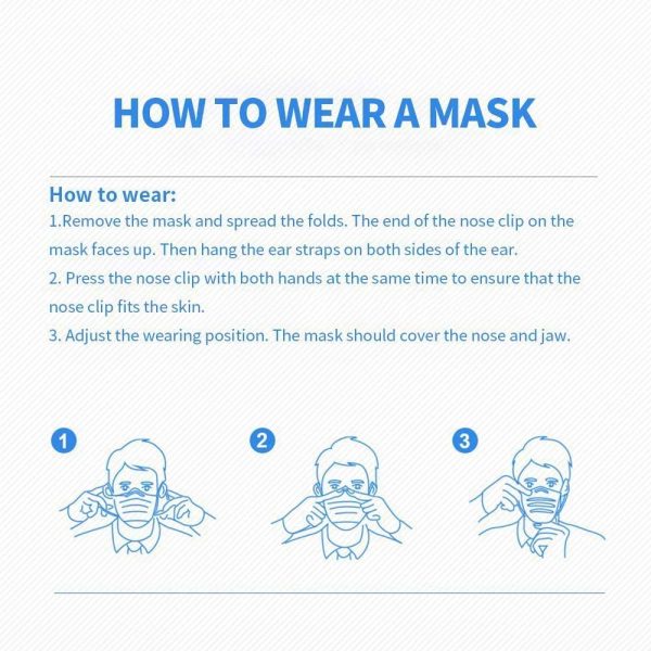 Medical Surgical 3 layer BLACK Disposable Breathable Non-woven Anti-Dust Face Mask - Image 5
