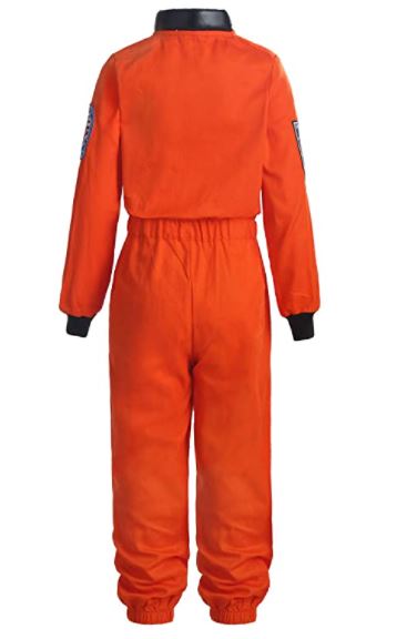 Career Day ASTRONAUT – Kids Astronaut Space Suit Costume for Kids ORANGE - Image 3