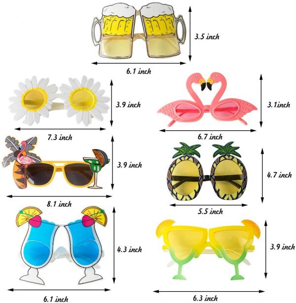 Hawaiian Luau Funny Tropical Luau Glasses - Image 2