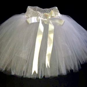 CUSTOM MADE Child tutu – Girls Simple WHITE Tutu up to 6yrs
