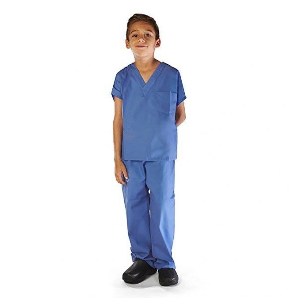 Career Day DOCTOR - Dr. Scrubs Kids CEIL BLUE Soft Scrubs SIZE: 12/14