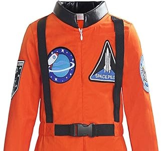 Career Day ASTRONAUT – Kids Astronaut Space Suit Costume for Kids ORANGE