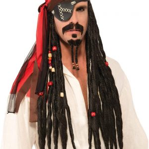 Pirate Bandana - Wig-Headscarf with Dreads