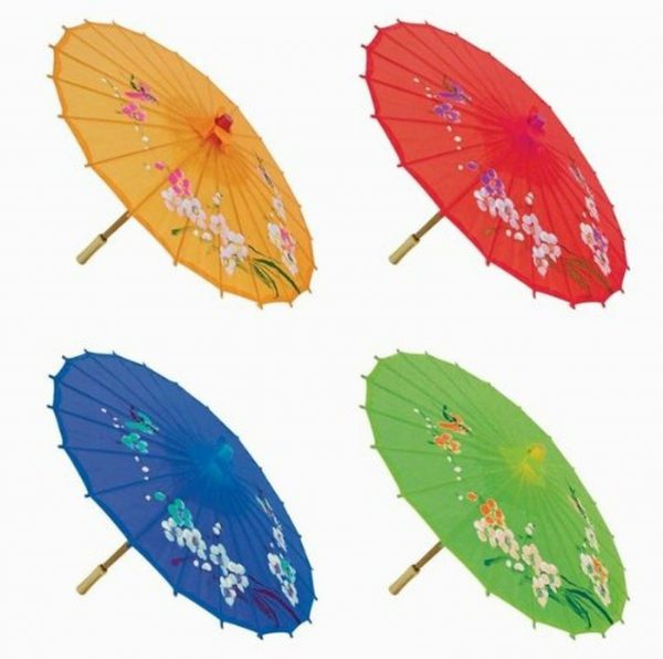 Asian/Chinese Silk Umbrella - 21inch SMALL  - Parasol
