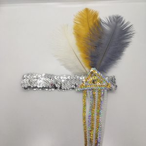 Flapper Sequin/Feather Headband – E
