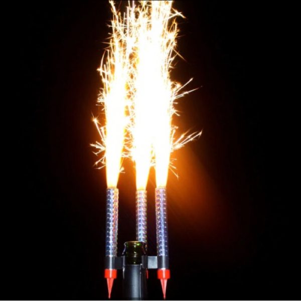 Party Sparkler Flare Candles – Small Multicolor 5 inch Candles – 10sec (3 PACK)