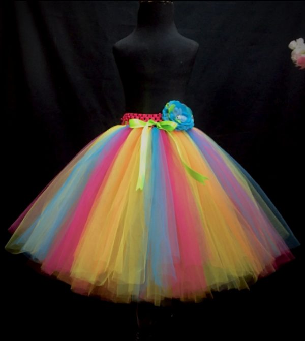 CUSTOM MADE Child tutu – Girls colorful soft knee length fluffy tutu Fits 6-8yrs
