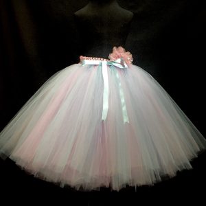 CUSTOM MADE Child tutu – Girls soft pastel knee length fluffy tutu Fits 6-8yrs