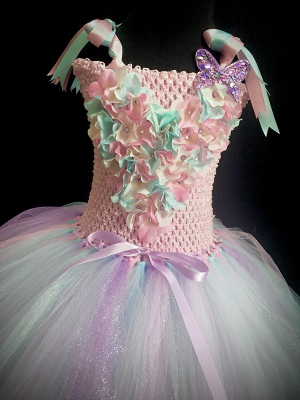 CUSTOM MADE Child tutu dress – Girls soft pastel knee length fluffy tutu Dress Fits 6-8yrs - Image 2