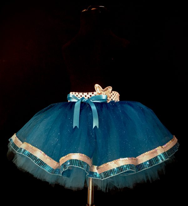 CUSTOM MADE Child Tutu – TODDLER Frozen Elsa Glitter Tutu fits up to 3yrs