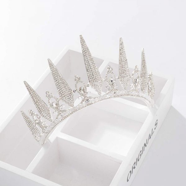 Women's Silver Tiaras for Bridal Royal Princess Crown - Image 2