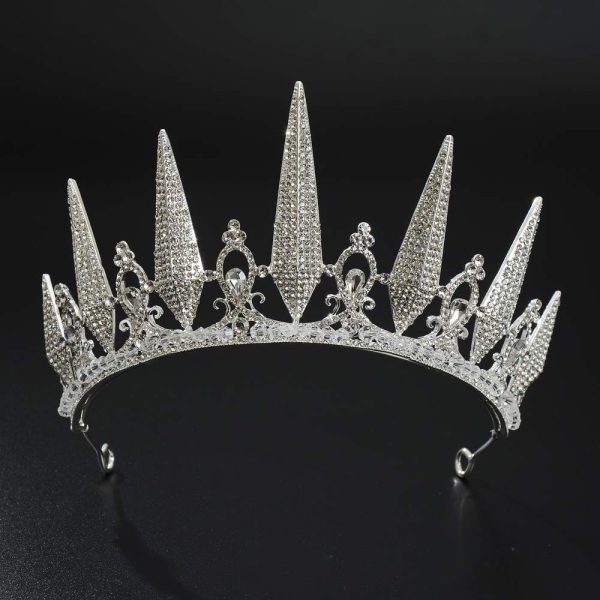 Women's Silver Tiaras for Bridal Royal Princess Crown