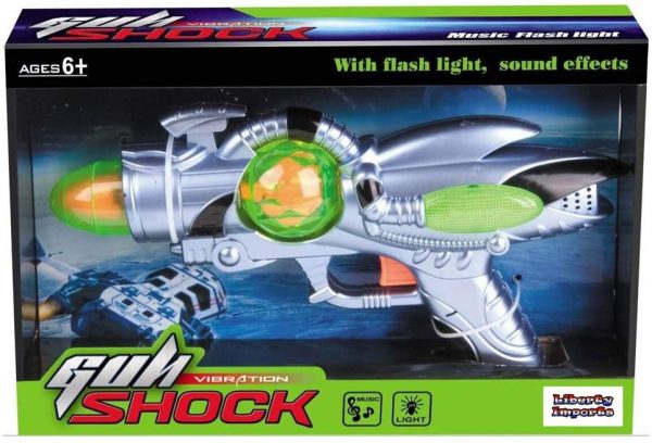Galactic Space Infinity Blaster Pistol Toy Gun for Kids with Flashing Lights and Blasting FX Sounds