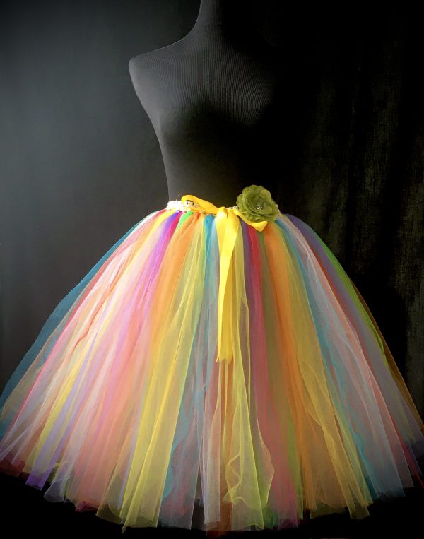ADULT TUTU – CUSTOM MADE Adult Knee Length COLORFUL Tutu