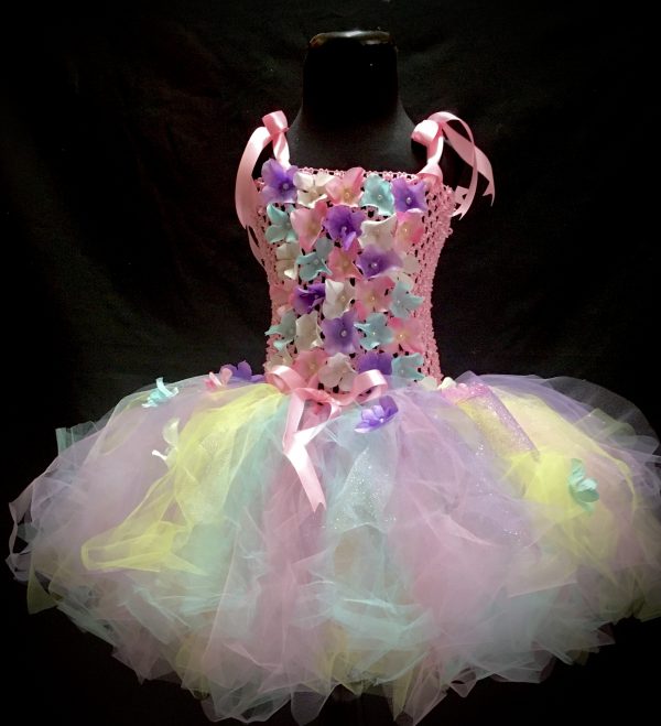 CUSTOM MADE Child tutu dress – Girls Pastel fluffy sparkle tutu Dress Fits 4yrs