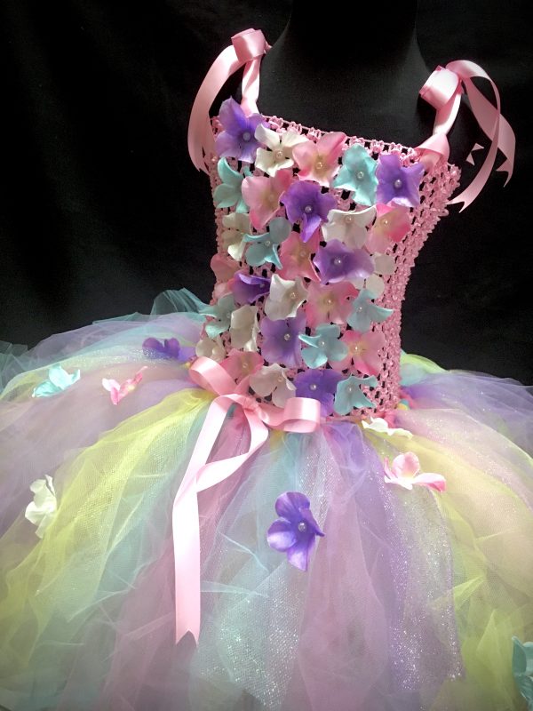 CUSTOM MADE Child tutu dress – Girls Pastel fluffy sparkle tutu Dress Fits 4yrs - Image 2