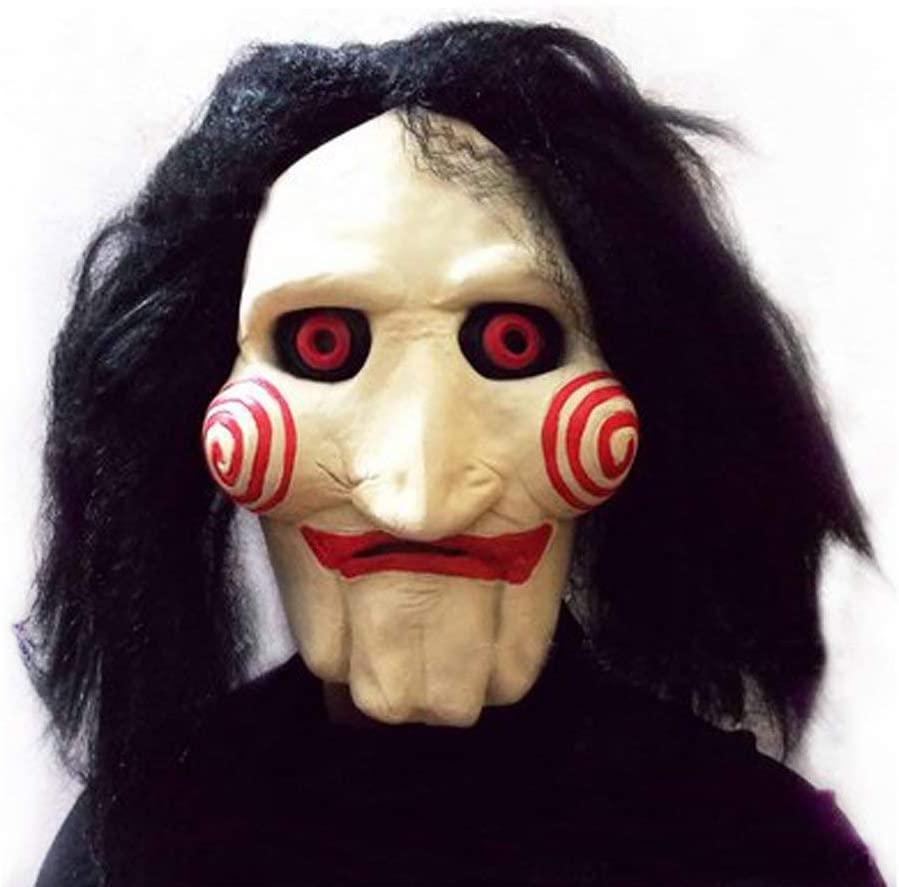 HALLOWEEN MASK - Billy The Puppet Mask From Movie Jigsaw Full Mask Head Latex