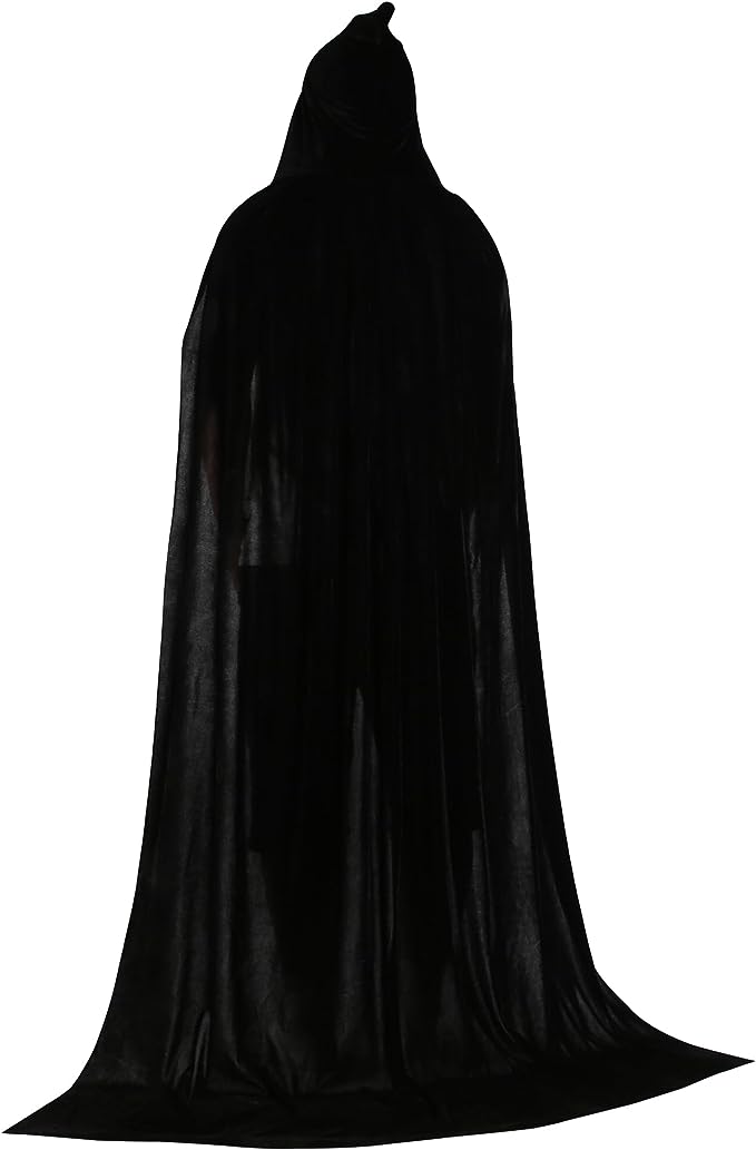 CAPE - Hooded Cloak Long Velvet Cape 59IN - Image 5