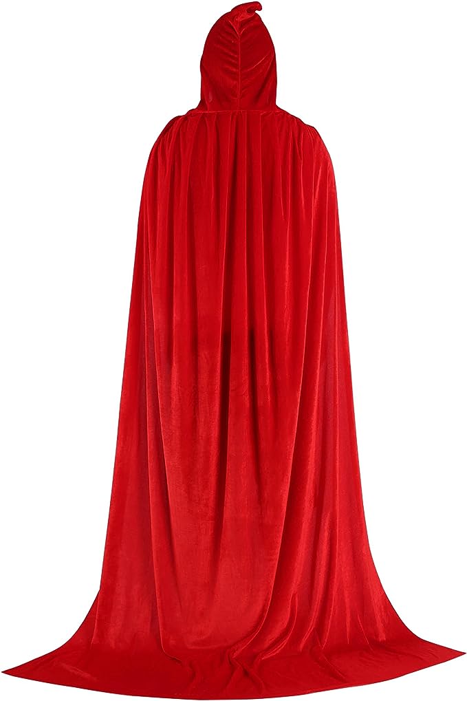 CAPE - Hooded Cloak Long Velvet Cape 59IN