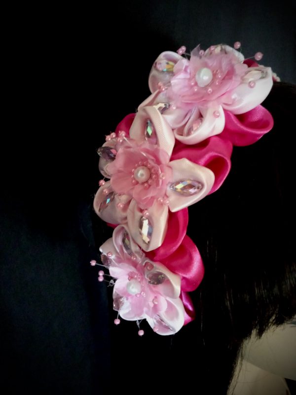 Pretty n Pink Floral detailed designed Bandeau by DanChes Creative Designs - Image 2