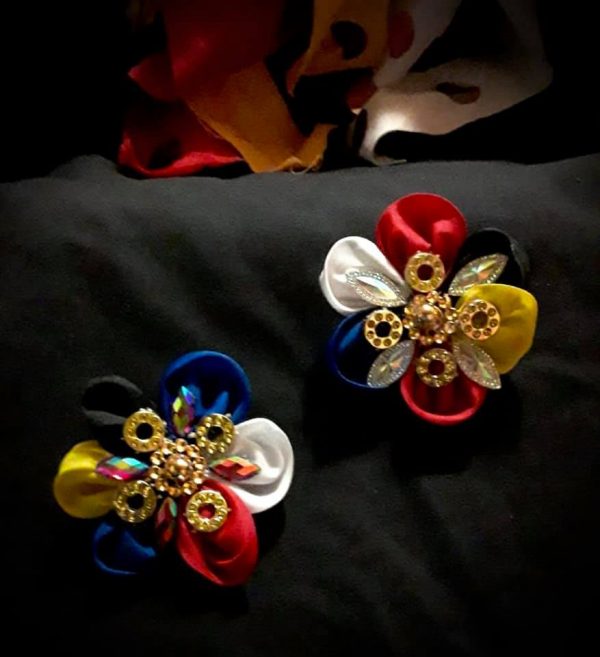 PIN BROOCH - CUSTOM MADE SMALL Patriotic Flower Pin Brooch