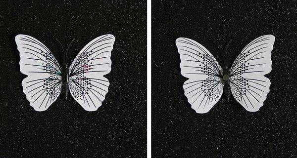 Butterfly Magnet / Wall Sticker Decoration Ambilight Single layer - BLACK - Image 5
